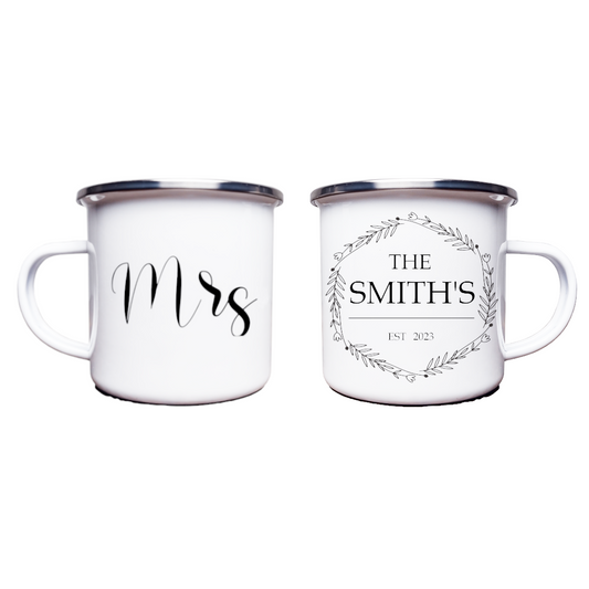 Personalized Mr. and Mrs. 12 oz. Camping Mug
