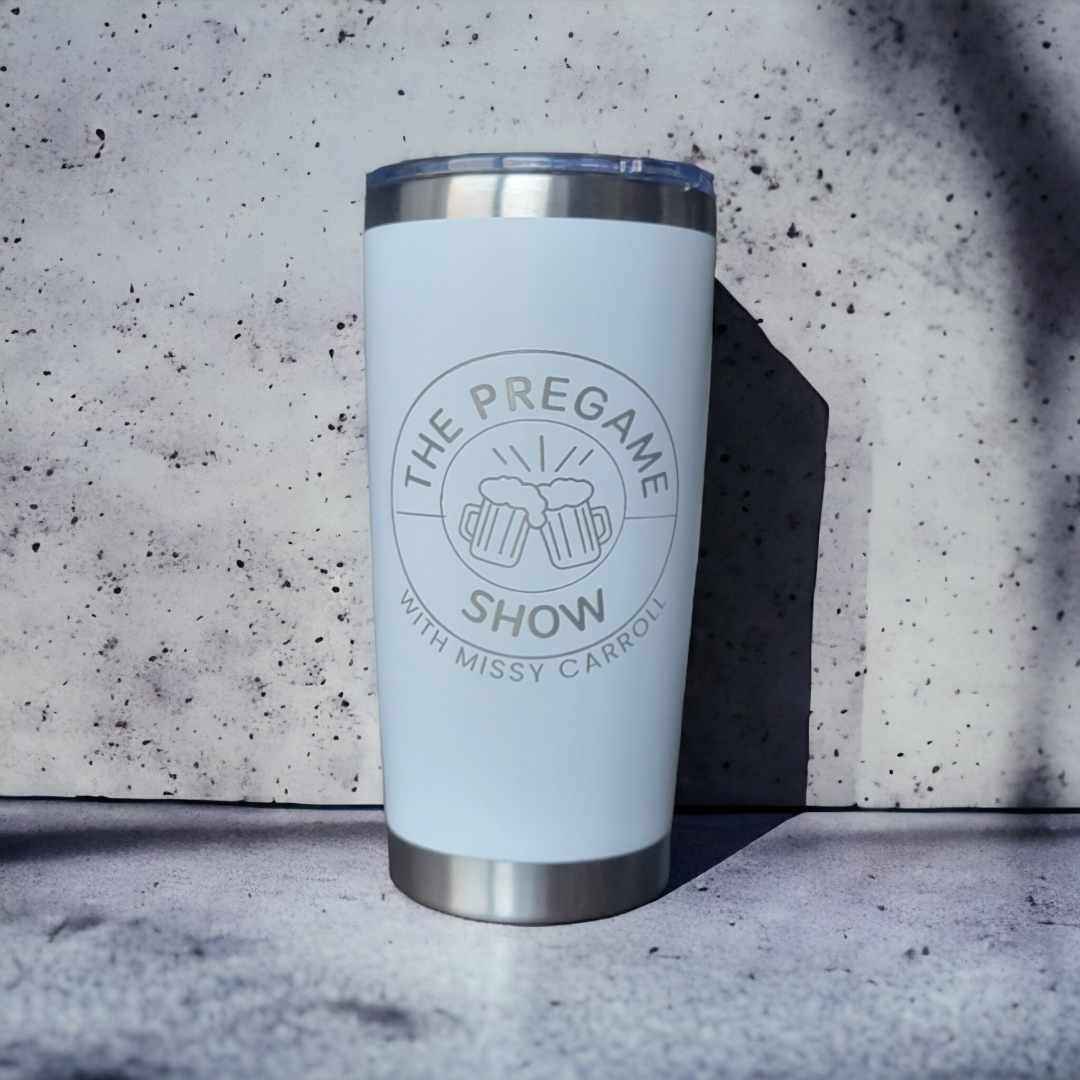 The Pregame Show 20 oz Tumbler White