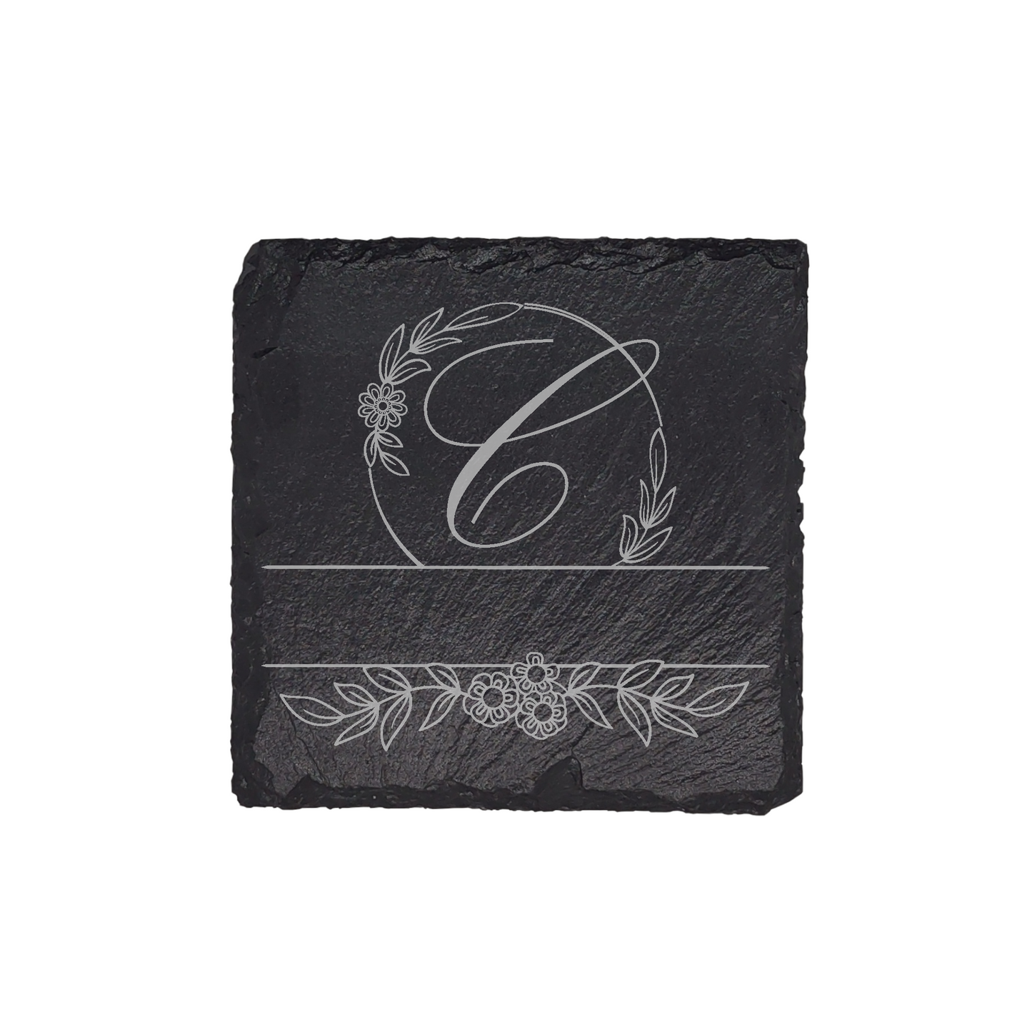 Personalized Monogram Slate Coaster (4 pcs.) C