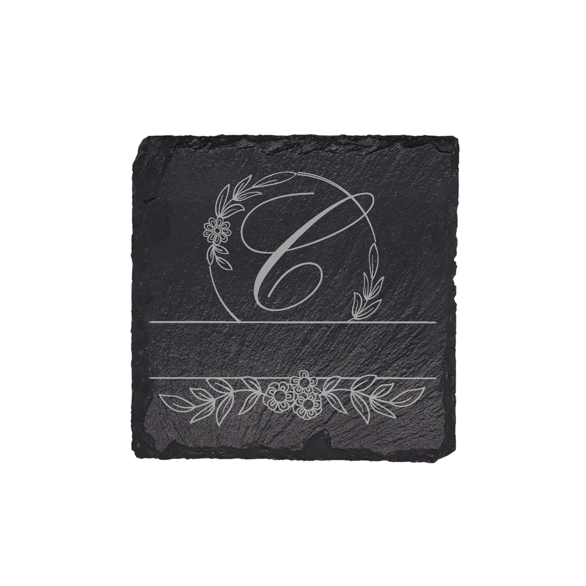 Personalized Monogram Slate Coaster (4 pcs.) C