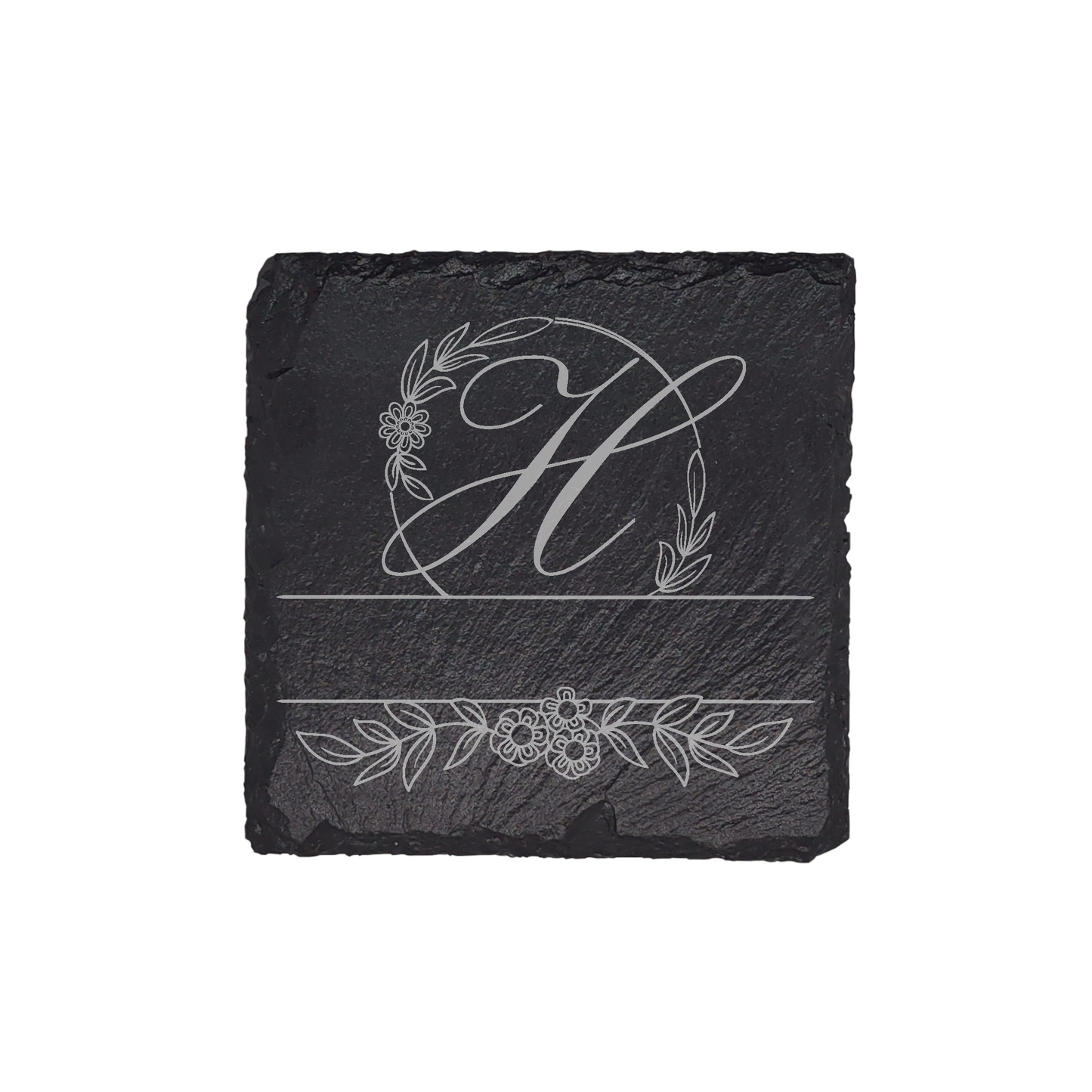 Personalized Monogram Slate Coaster (4 pcs.) H