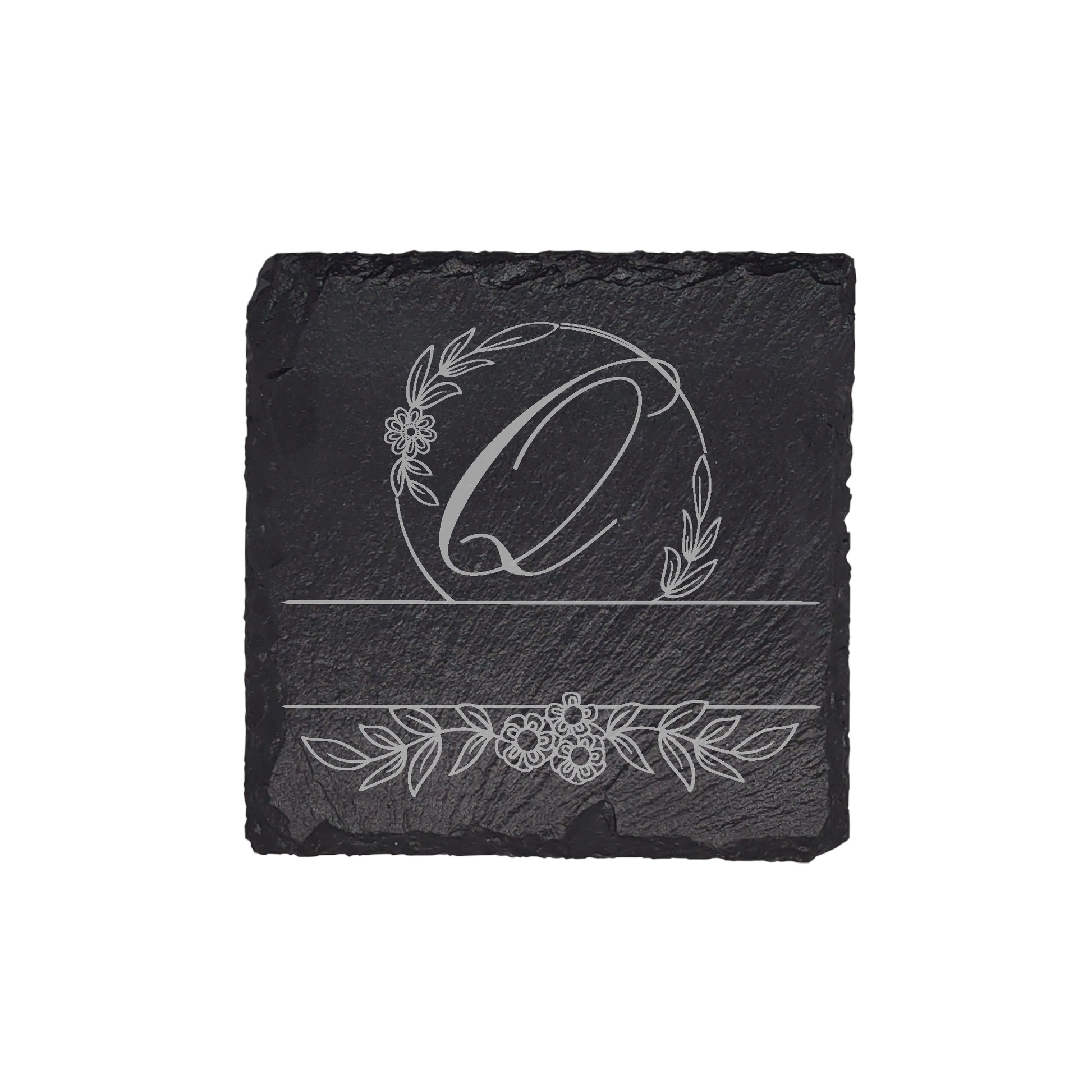 Personalized Monogram Slate Coaster (4 pcs.) Q