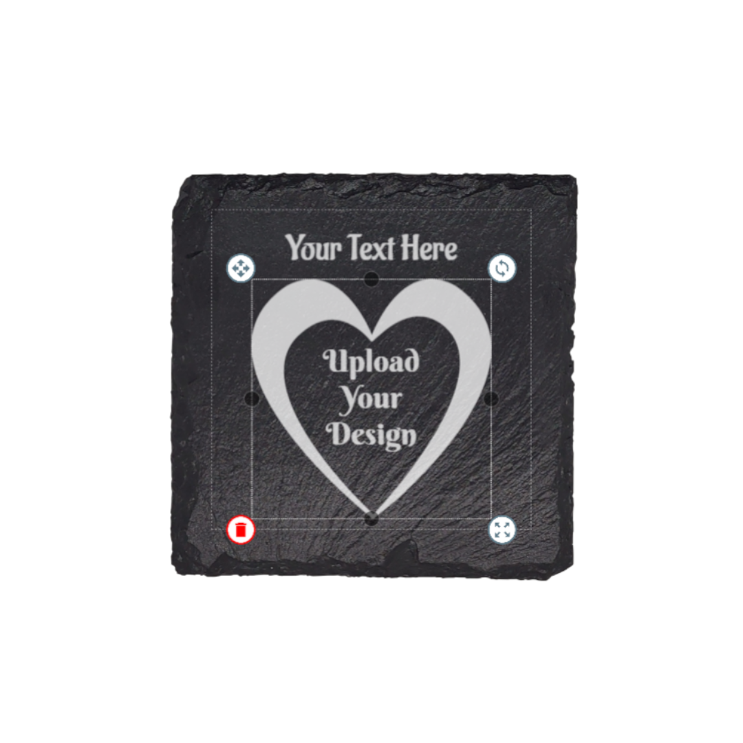 Personalized Engraved Slate Coaster (4 pcs.)