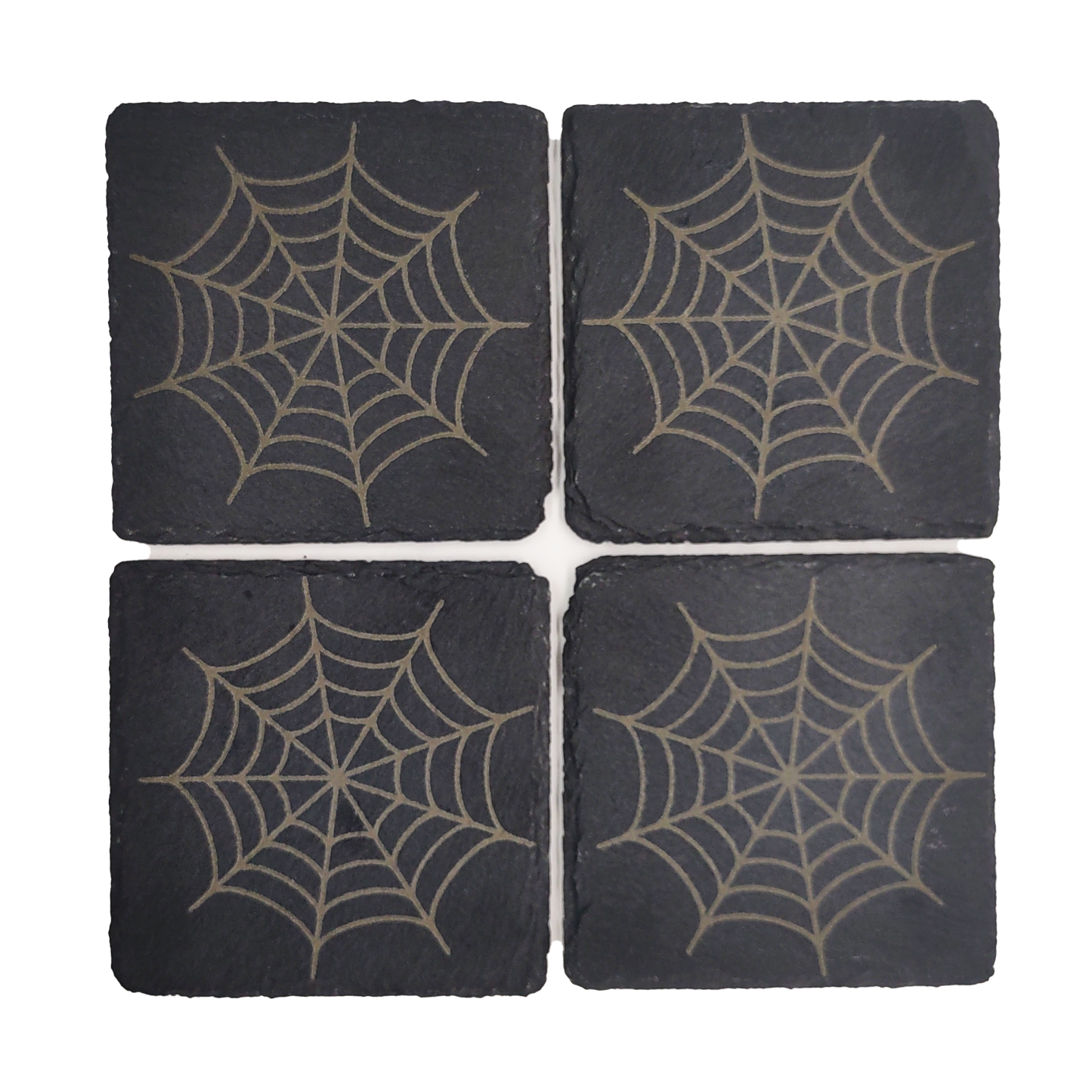 Spiderweb Slate Coasters (4 pcs.)