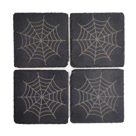 Spiderweb Slate Coasters (4 pcs.)