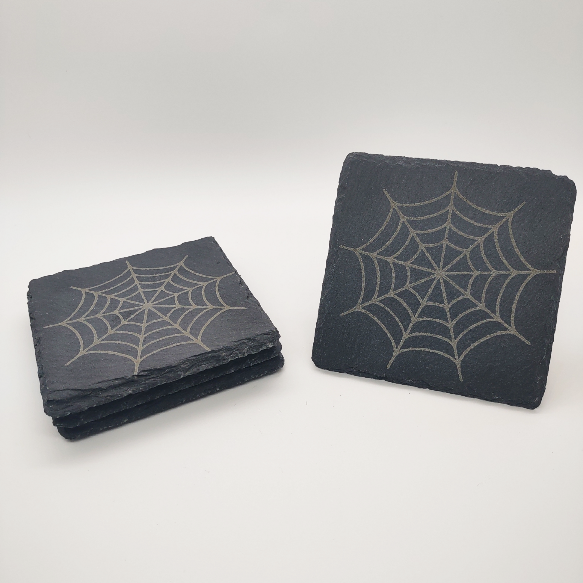 Spiderweb Slate Coasters (4 pcs.)
