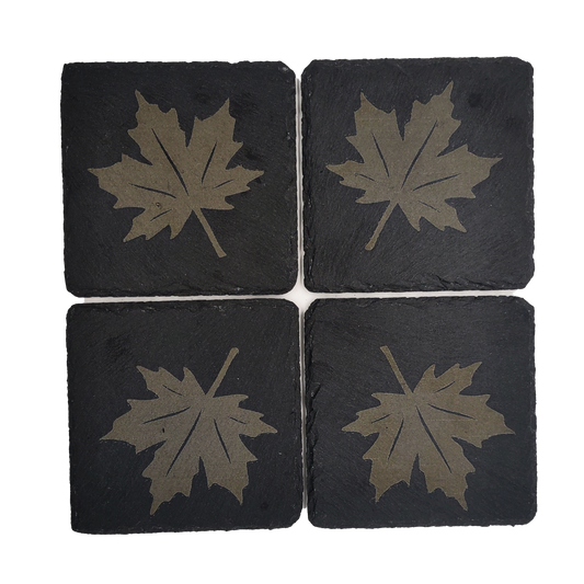 Leaf Slate Coasters (4 pcs.)