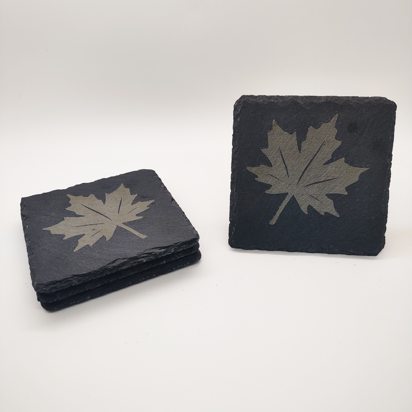 Leaf Slate Coasters (4 pcs.)