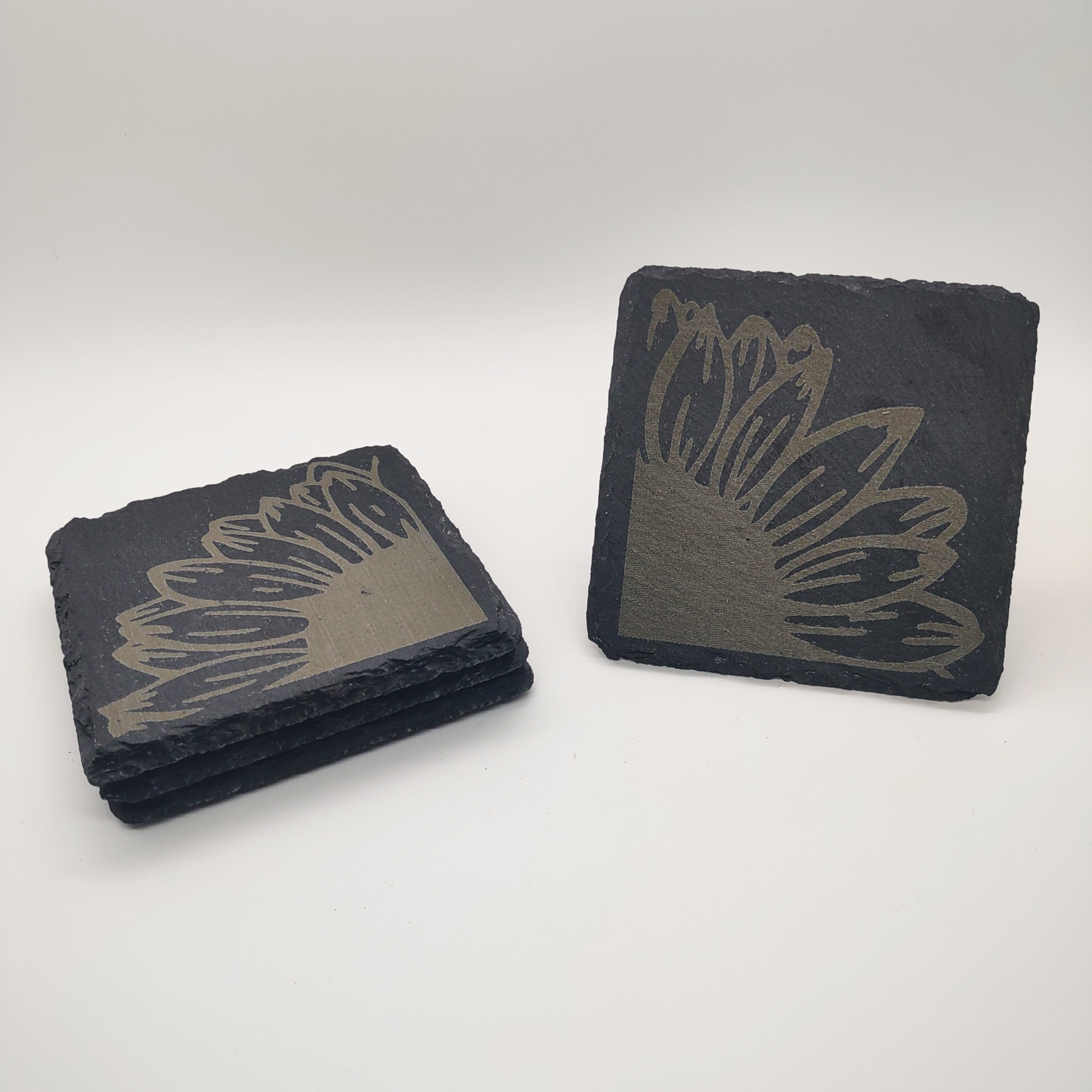 Sunflower Slate Coasters (4 pcs.)