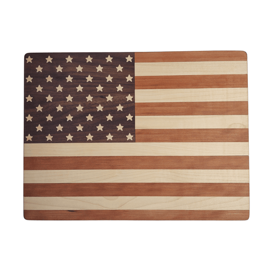 American Flag Hardwood Cutting Board