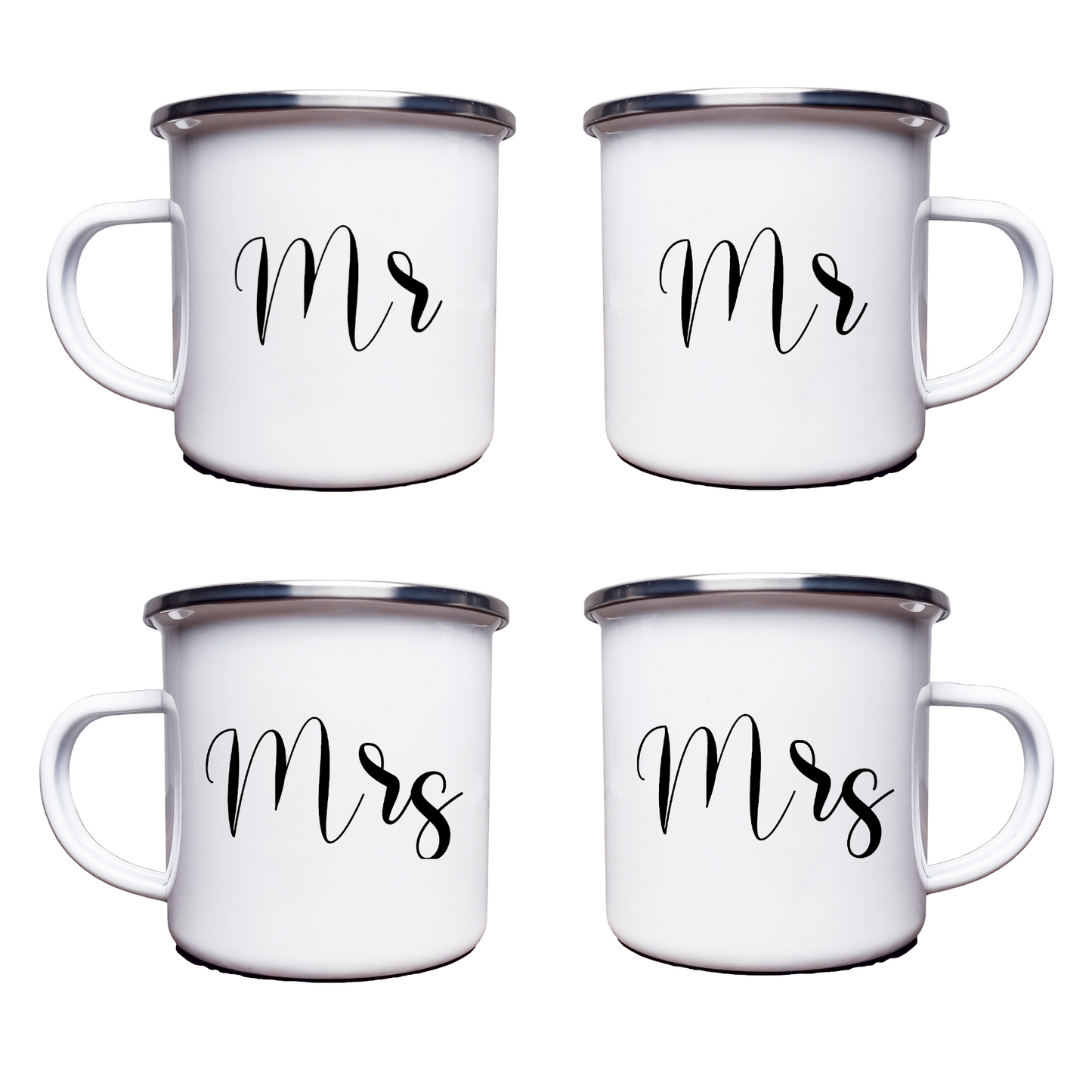 Mr. and Mrs. 12 oz. Camping Mug Both Sides