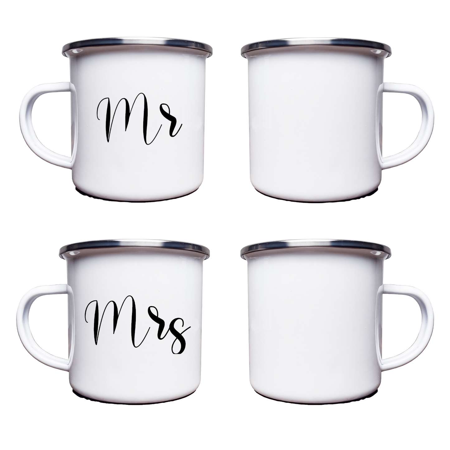 Mr. and Mrs. 12 oz. Camping Mug Single Side