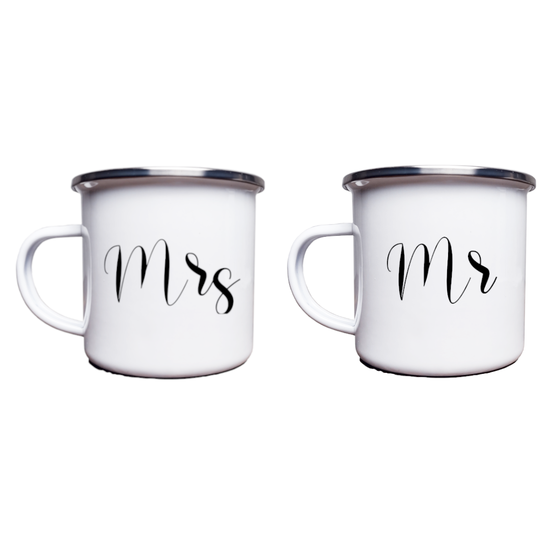 Mr. and Mrs. 12 oz. Camping Mug