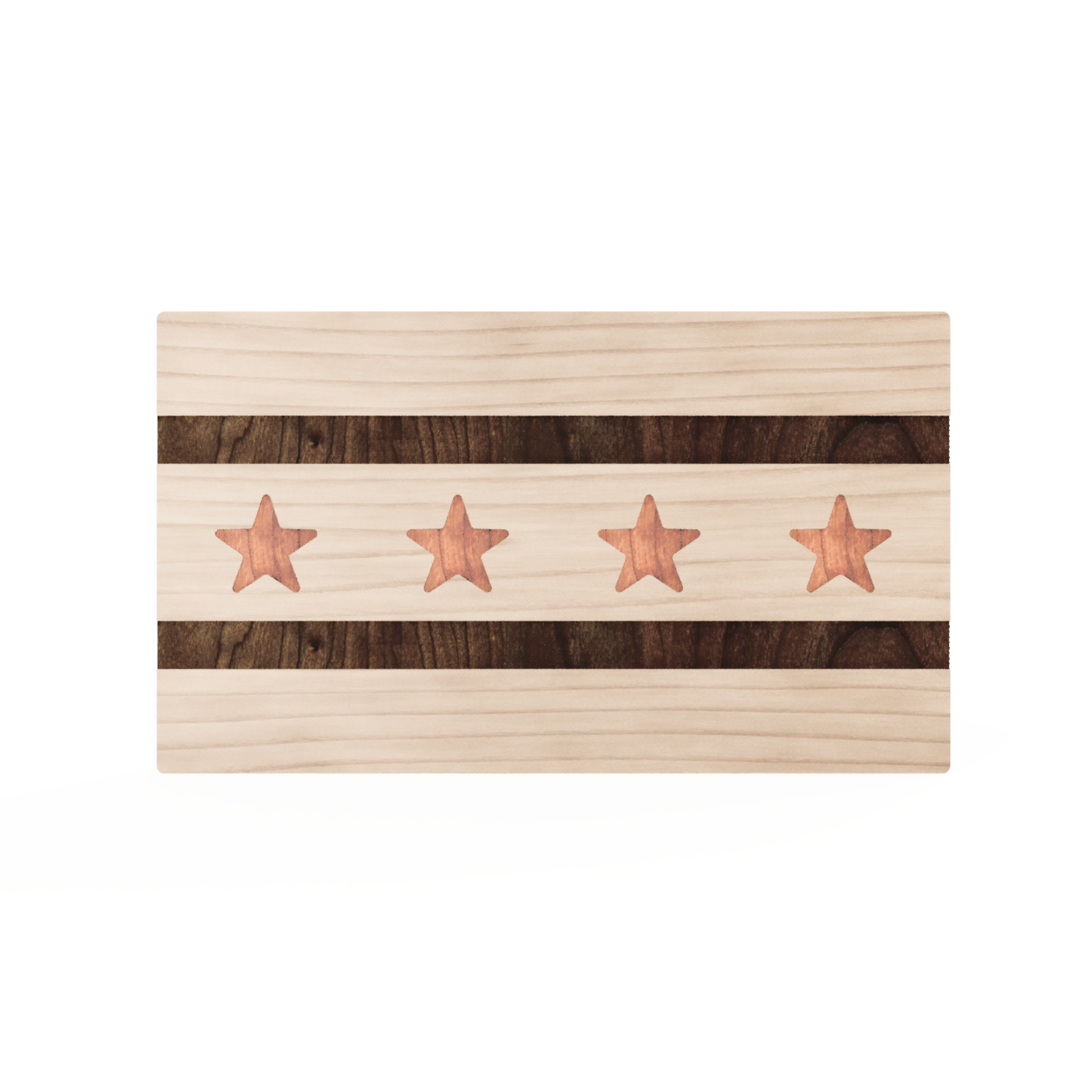 Maple Chicago Flag Cutting Board