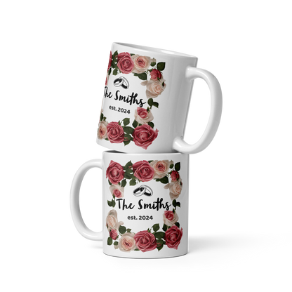 Wedding Mug with Name and Date - 11 oz. Ceramic Mug