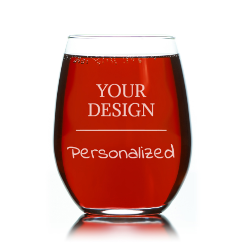 Personalized 12 oz Stemless Wine Glass
