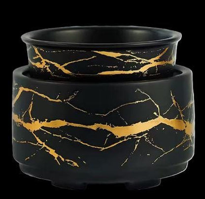 Black & Gold Electric Wax Melt Warmer with On/Off Switch