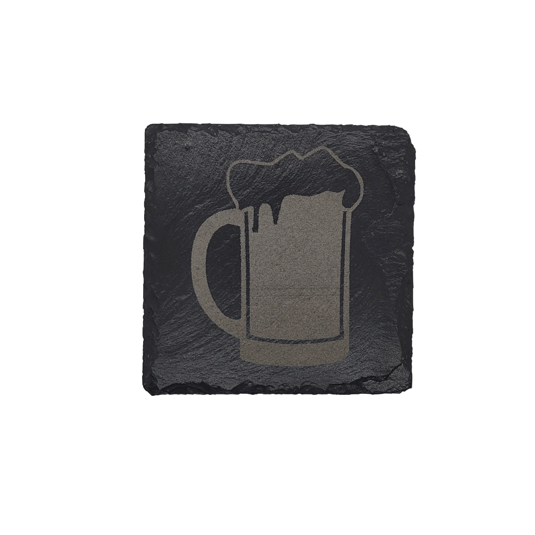 Beer Mug slate coaster (4 pcs.)