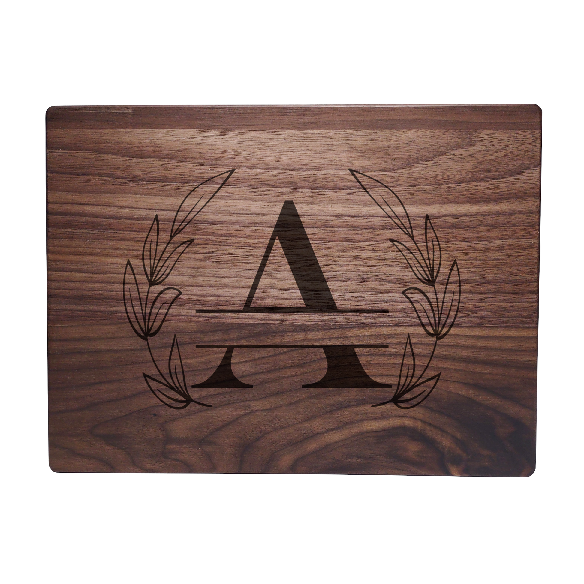 Personalized Monogram Walnut Cutting Board A
