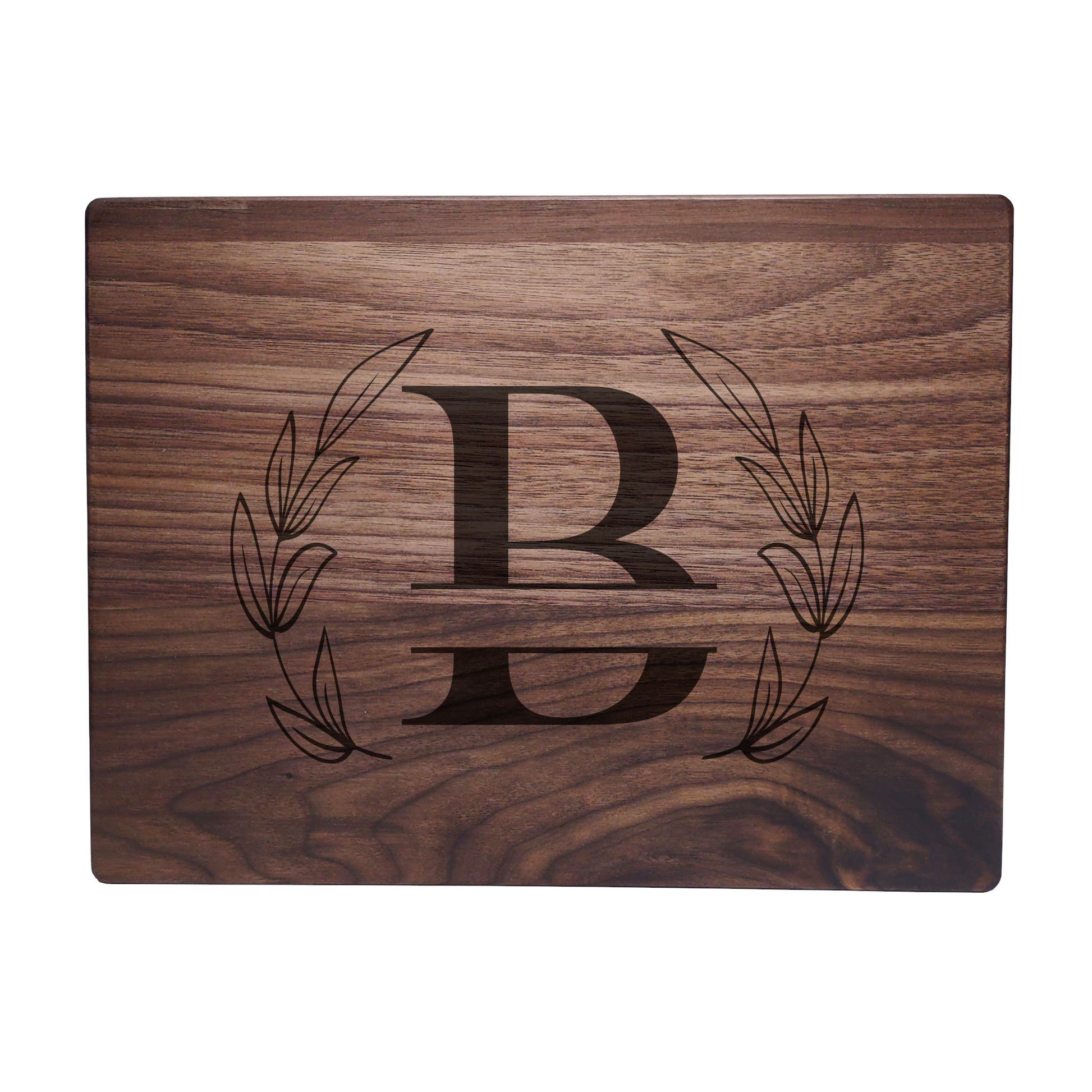Personalized Monogram Walnut Cutting Board B