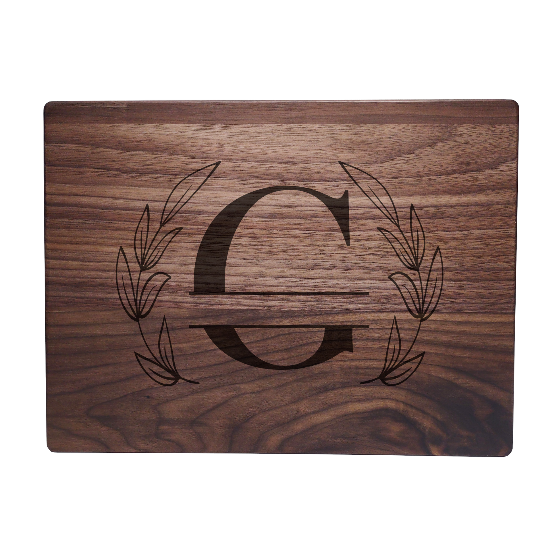 Personalized Monogram Walnut Cutting Board G