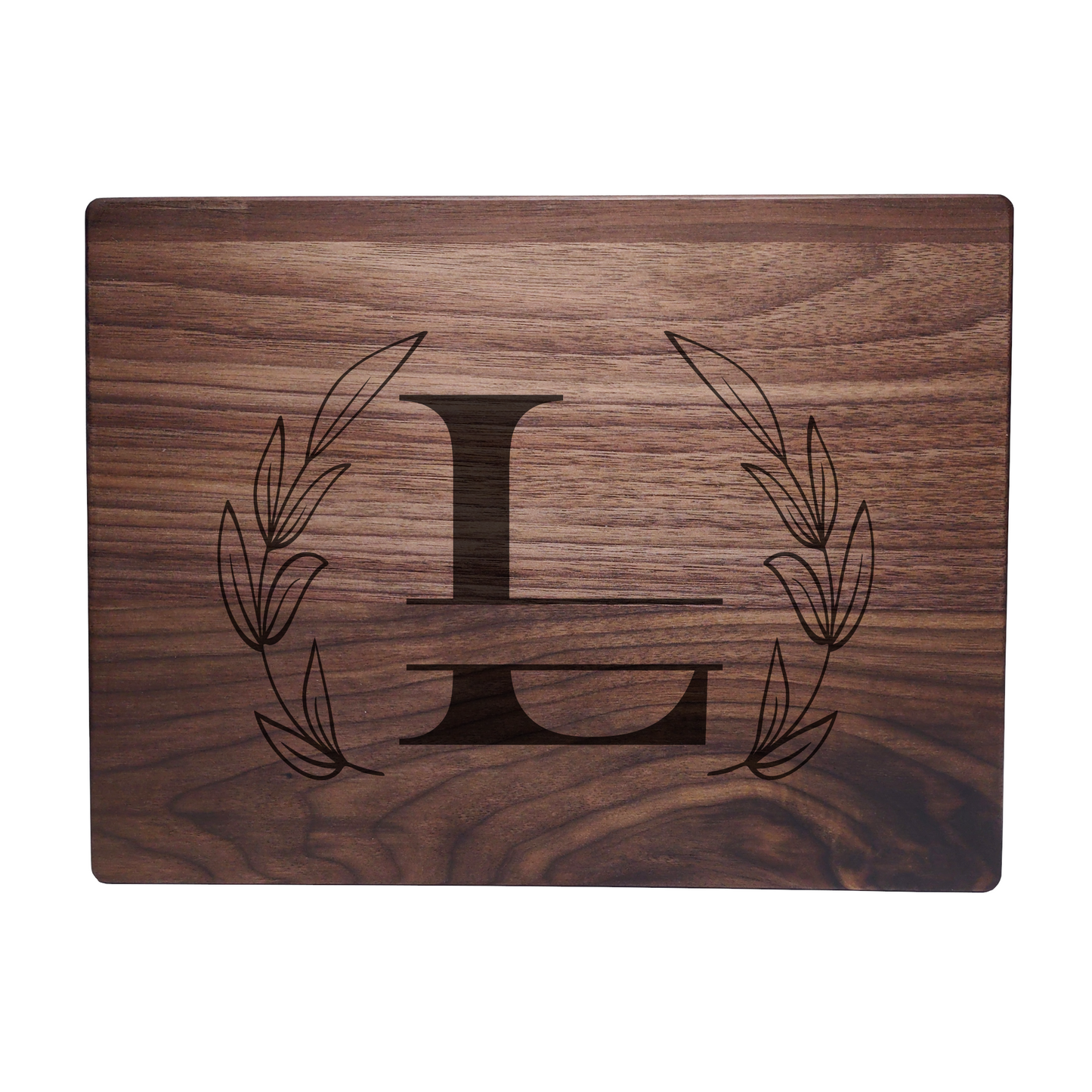 Personalized Monogram Walnut Cutting Board L