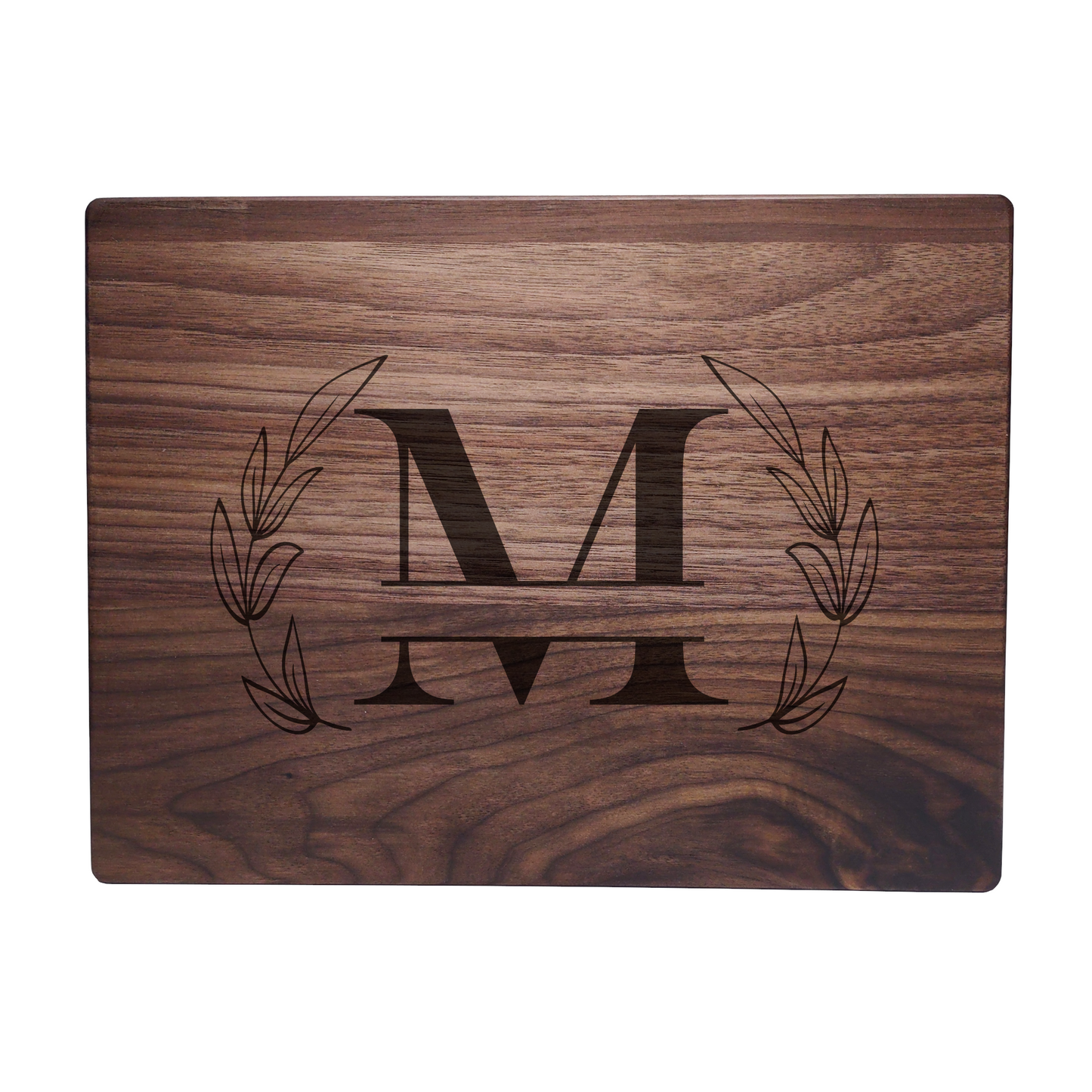 Personalized Monogram Walnut Cutting Board M