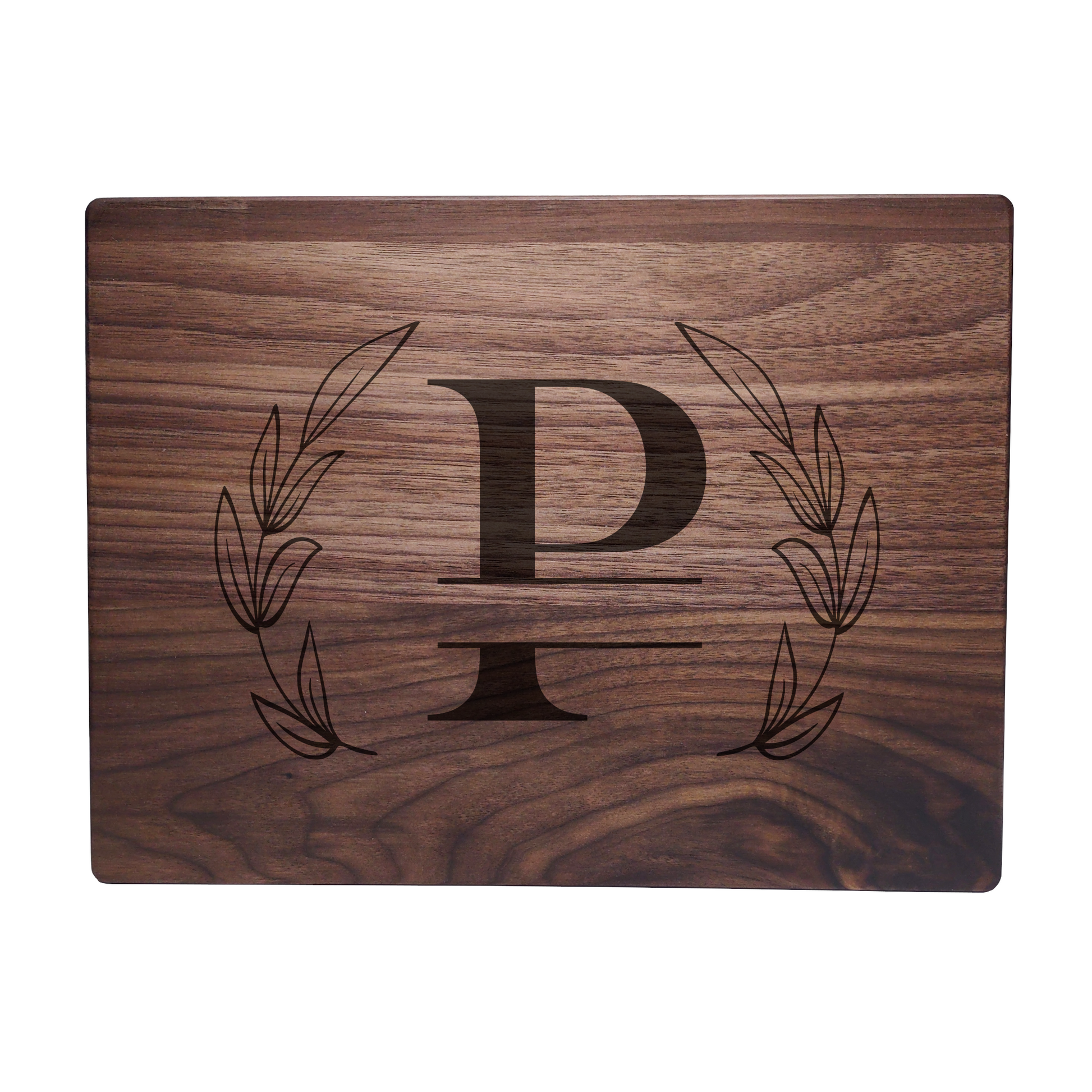 Personalized Monogram Walnut Cutting Board P