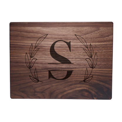 Personalized Monogram Walnut Cutting Board S
