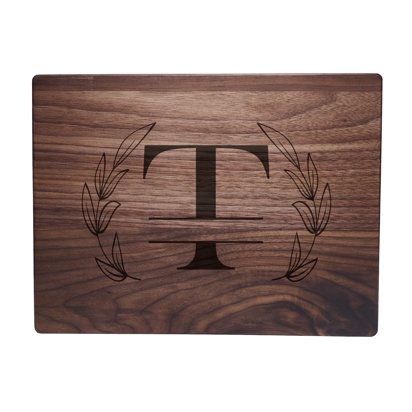 Personalized Monogram Walnut Cutting Board T