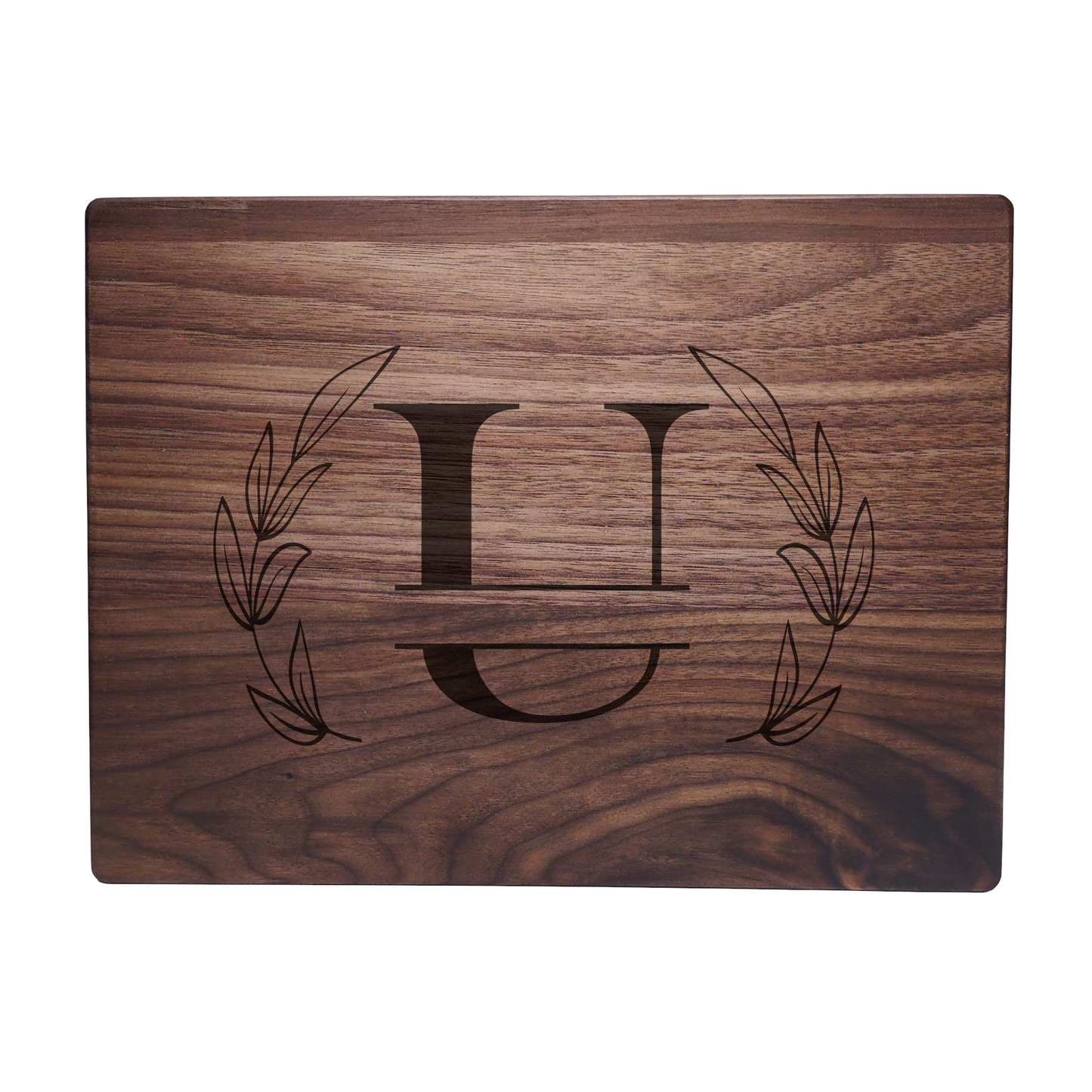 Personalized Monogram Walnut Cutting Board U