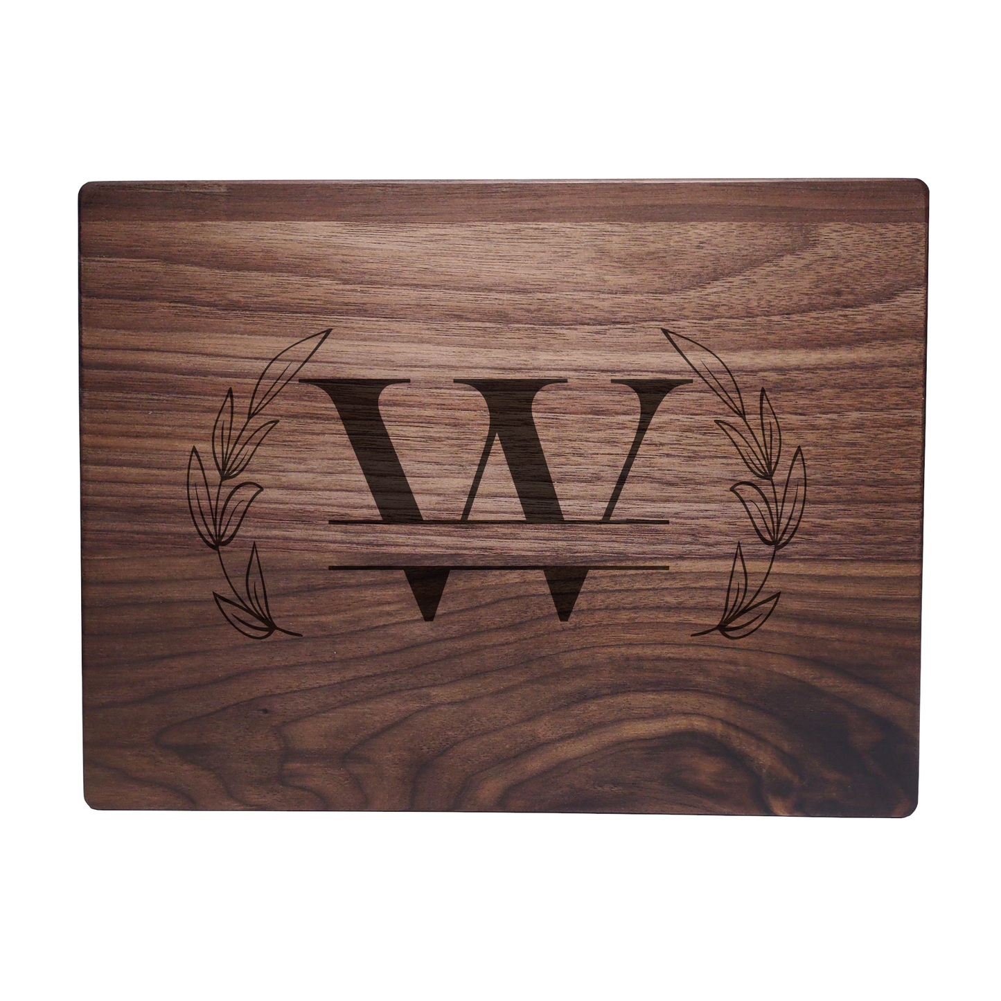 Personalized Monogram Walnut Cutting Board W