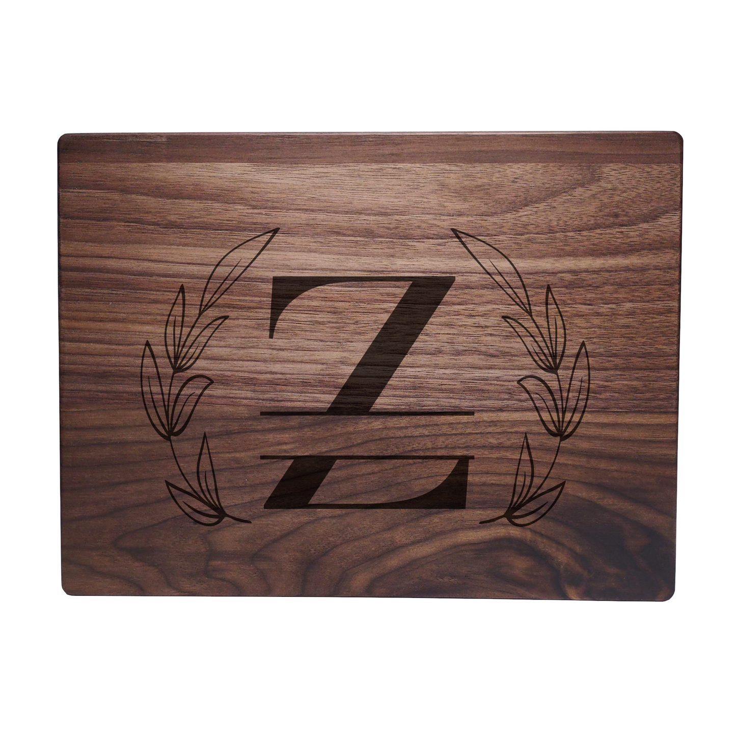 Personalized Monogram Walnut Cutting Board Z
