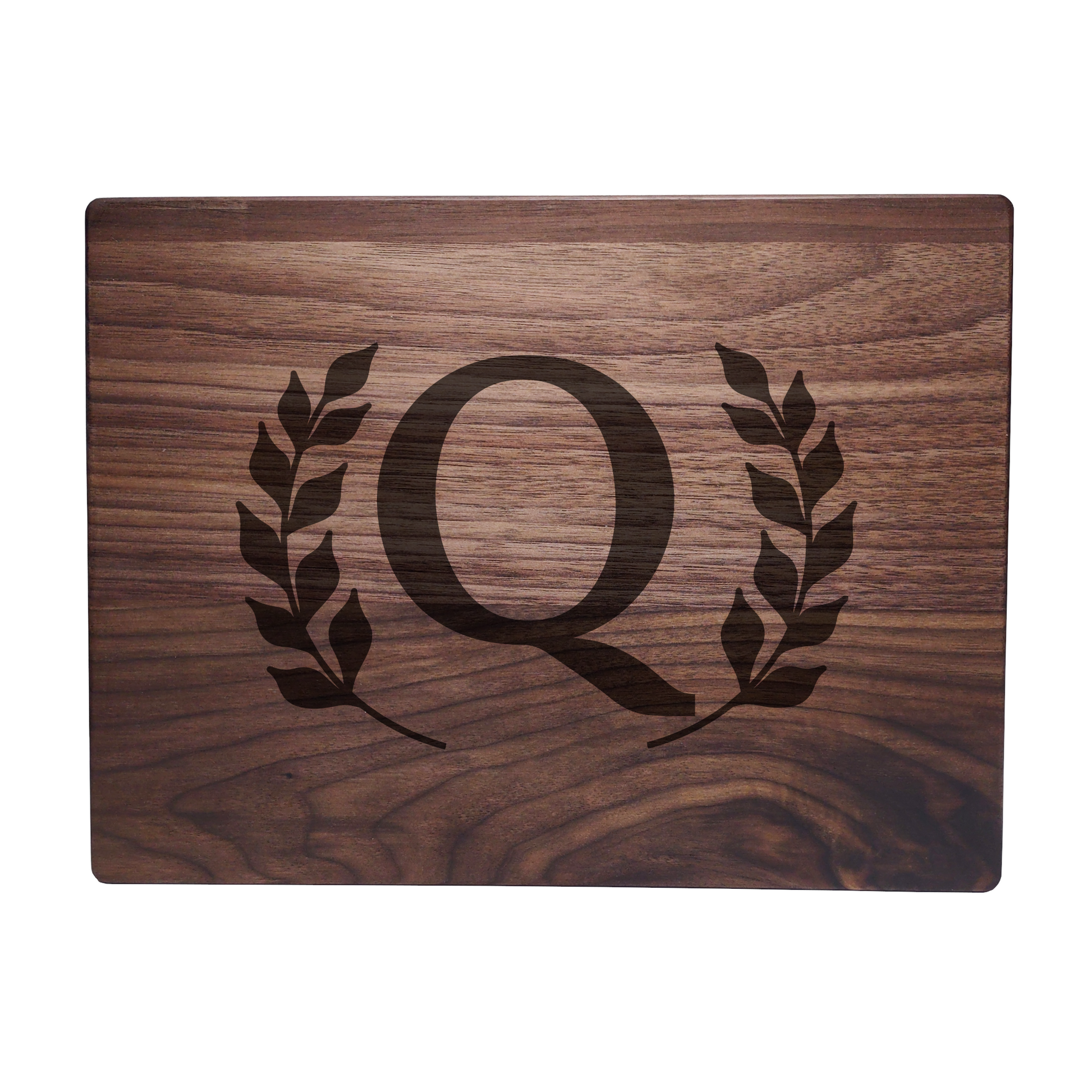 Monogram Walnut Cutting Board Q