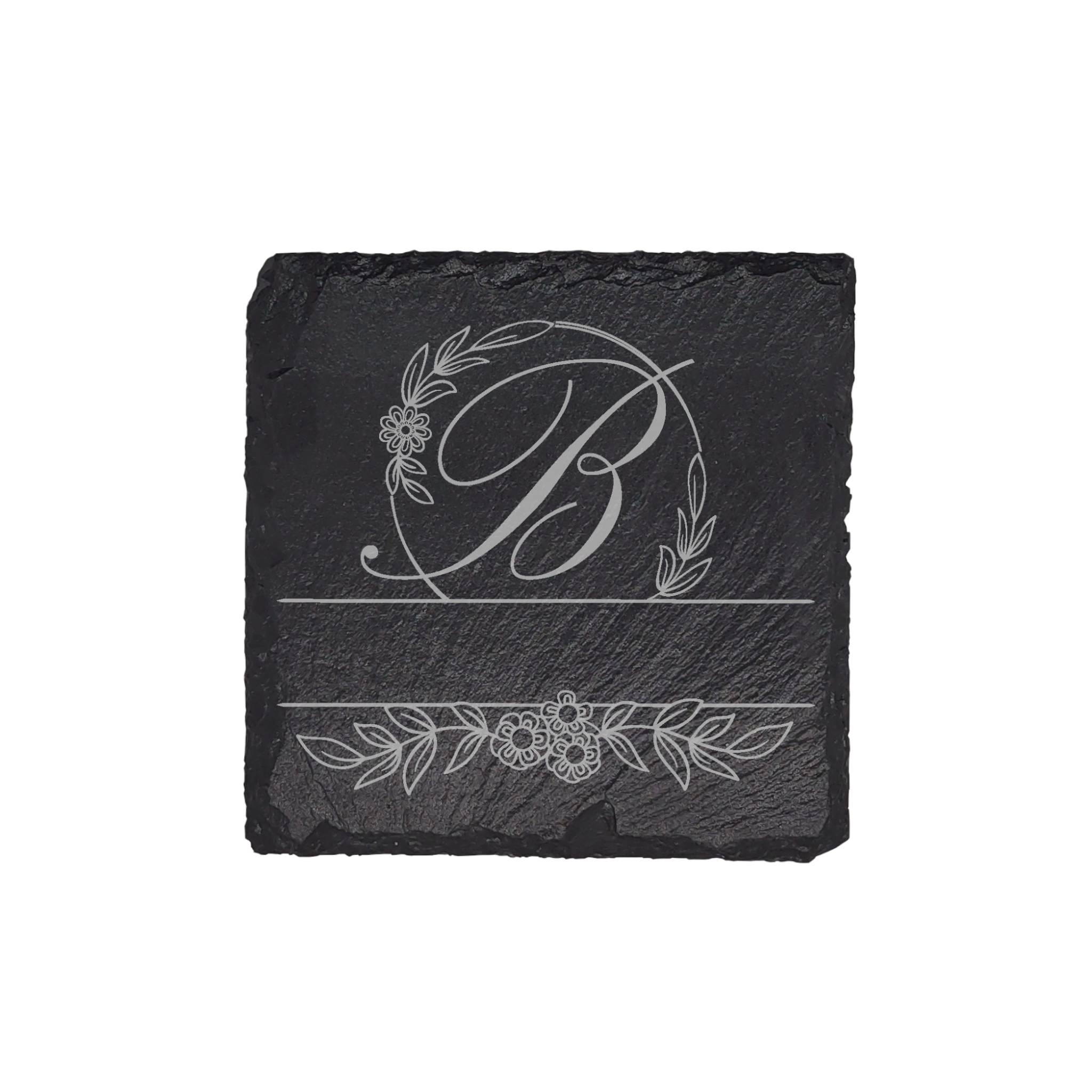 Personalized Monogram Slate Coaster (4 pcs.) B