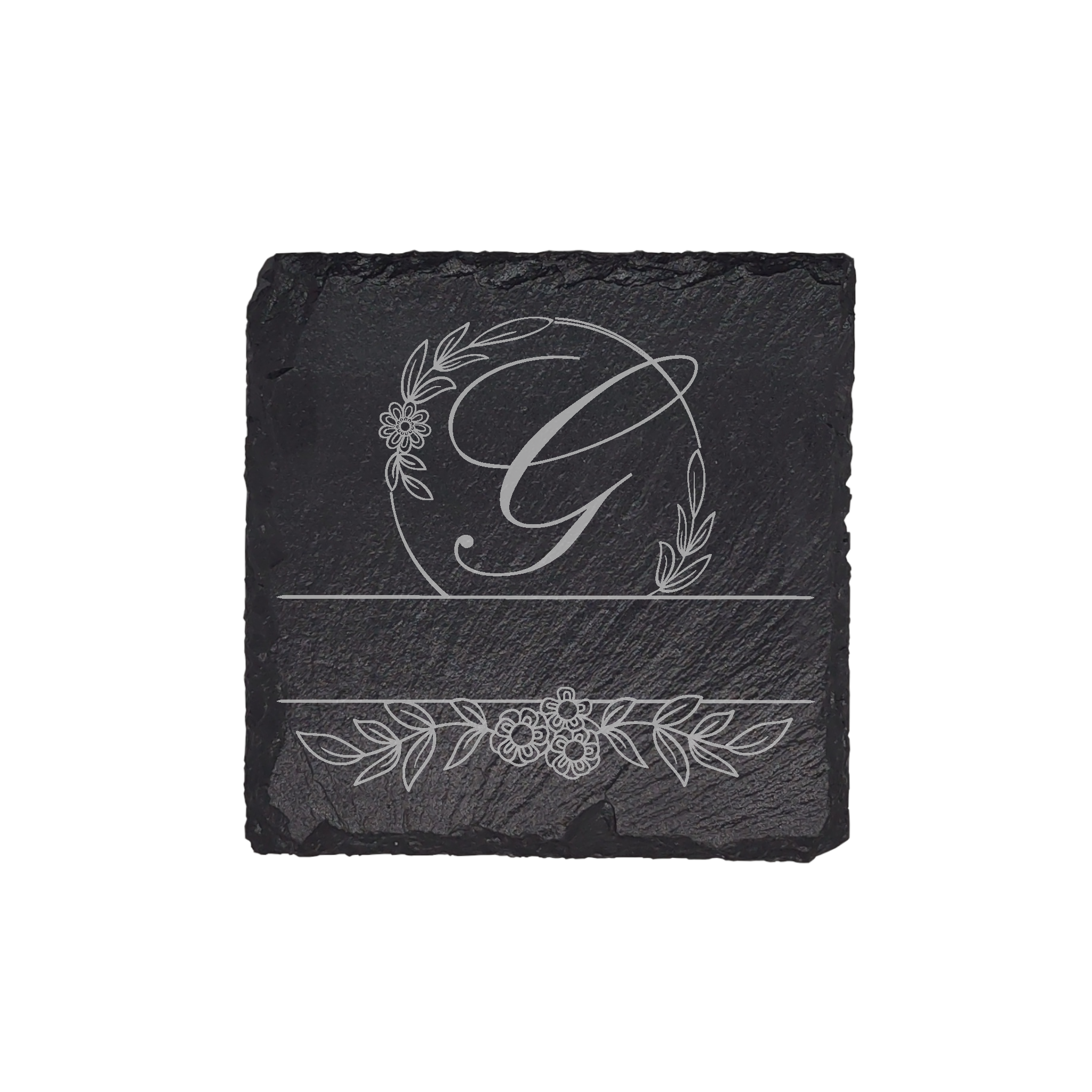 Personalized Monogram Slate Coaster (4 pcs.) G