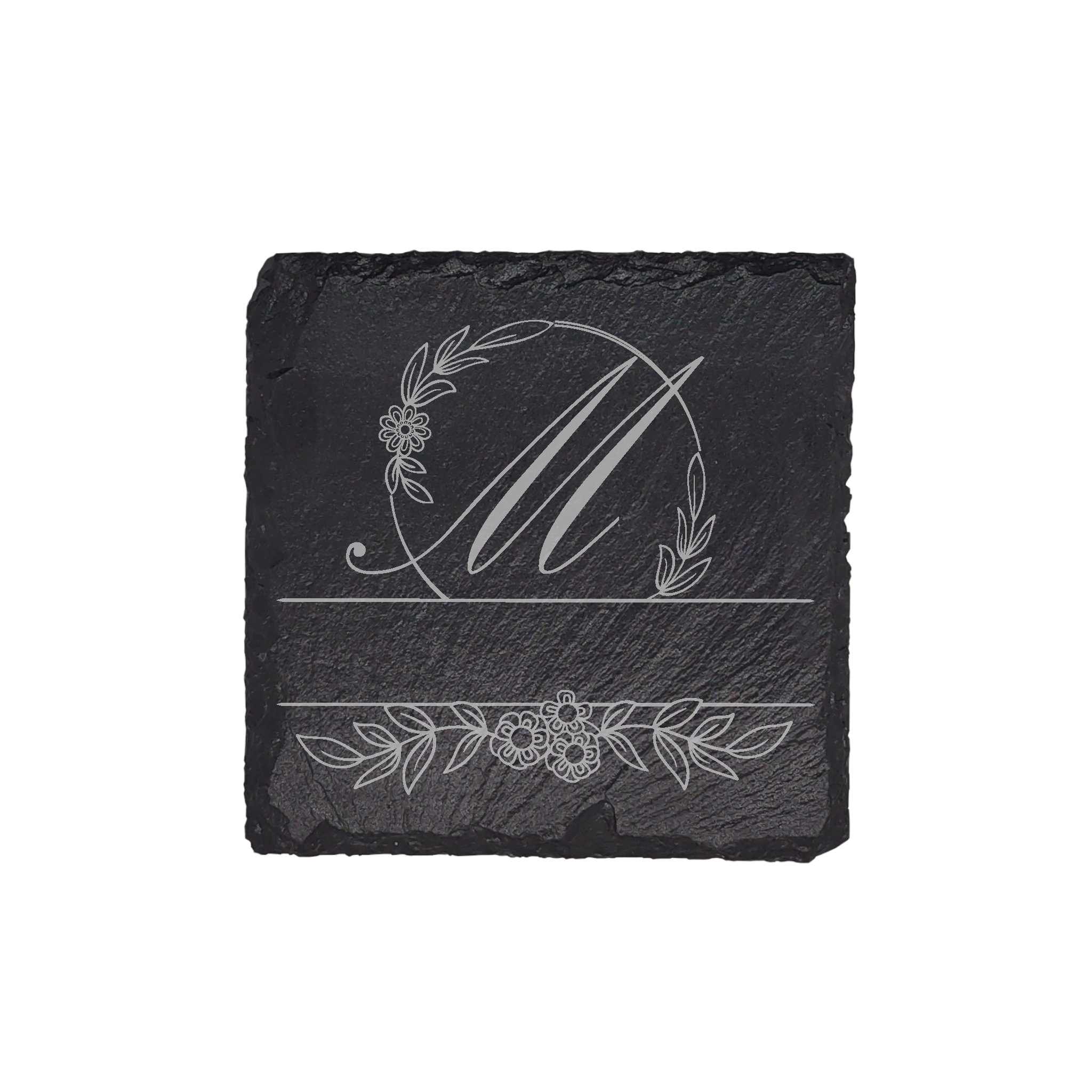 Personalized Monogram Slate Coaster (4 pcs.) M