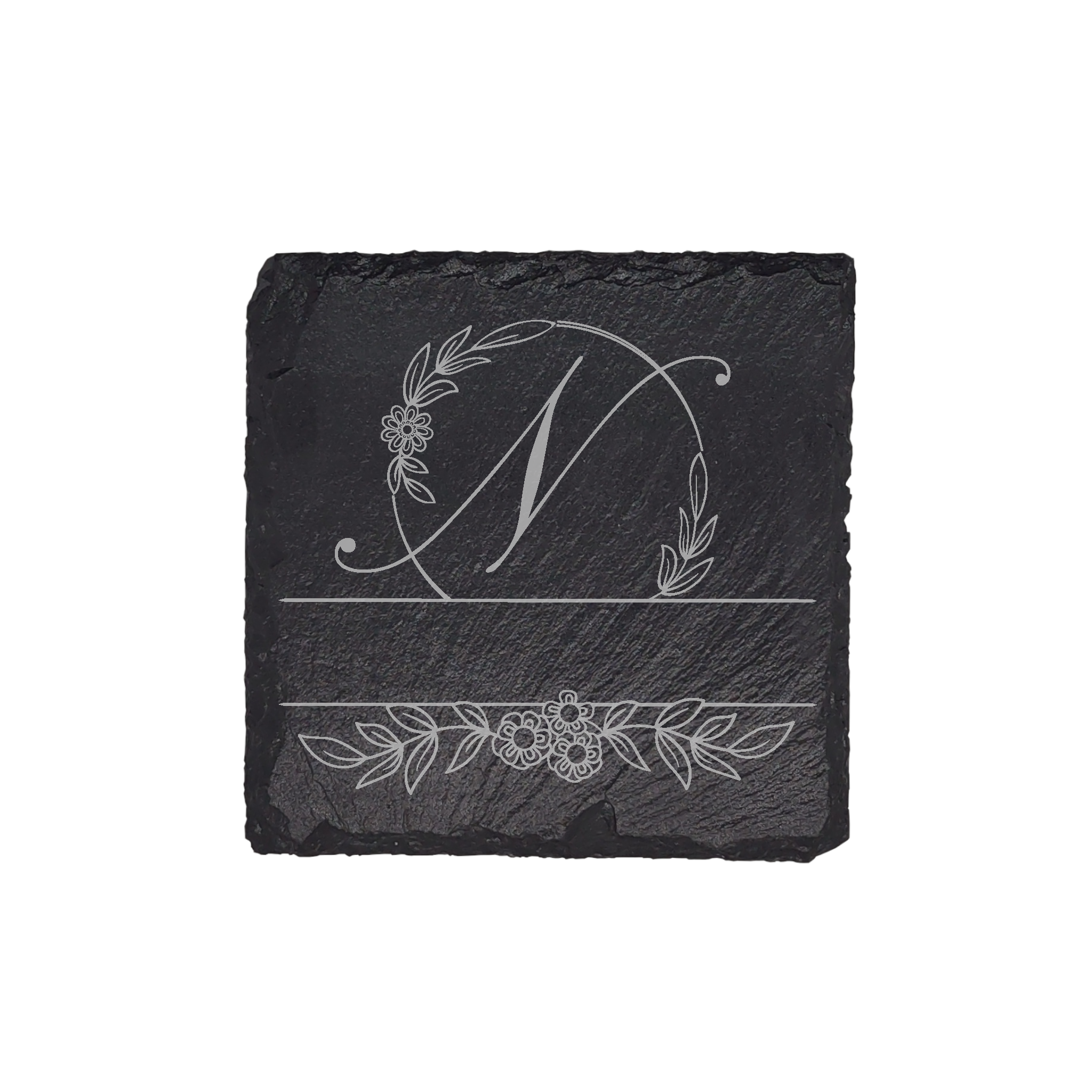 Personalized Monogram Slate Coaster (4 pcs.) N