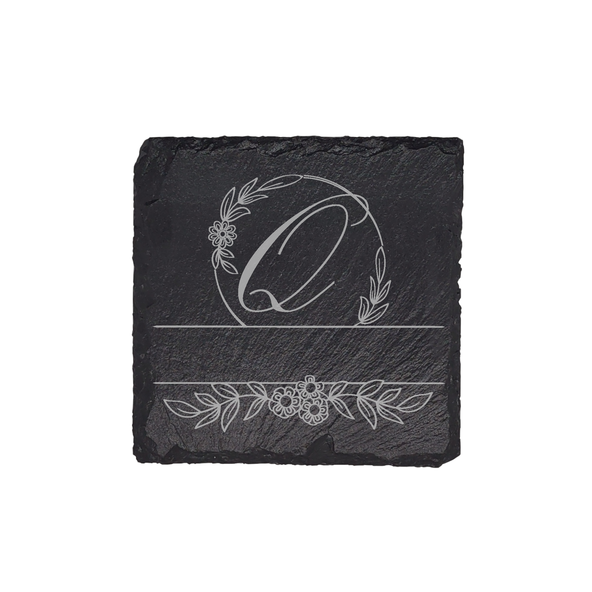 Personalized Monogram Slate Coaster (4 pcs.) Q