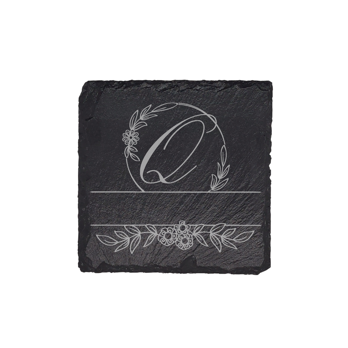 Personalized Monogram Slate Coaster (4 pcs.) Q