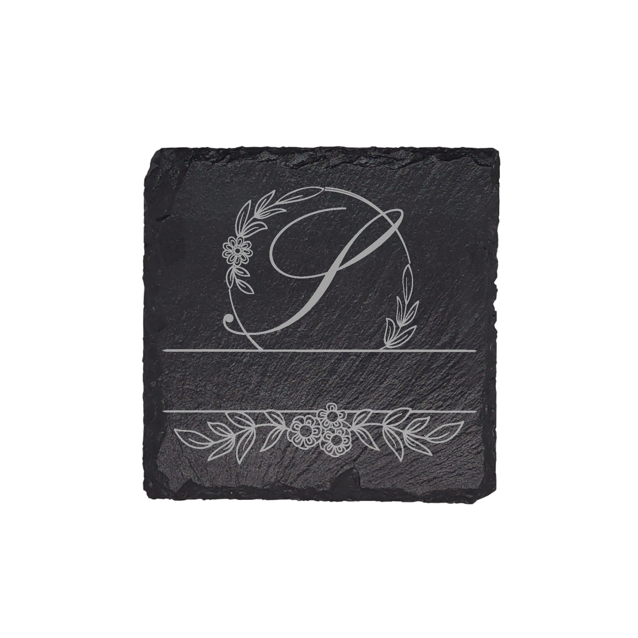 Personalized Monogram Slate Coaster (4 pcs.) S