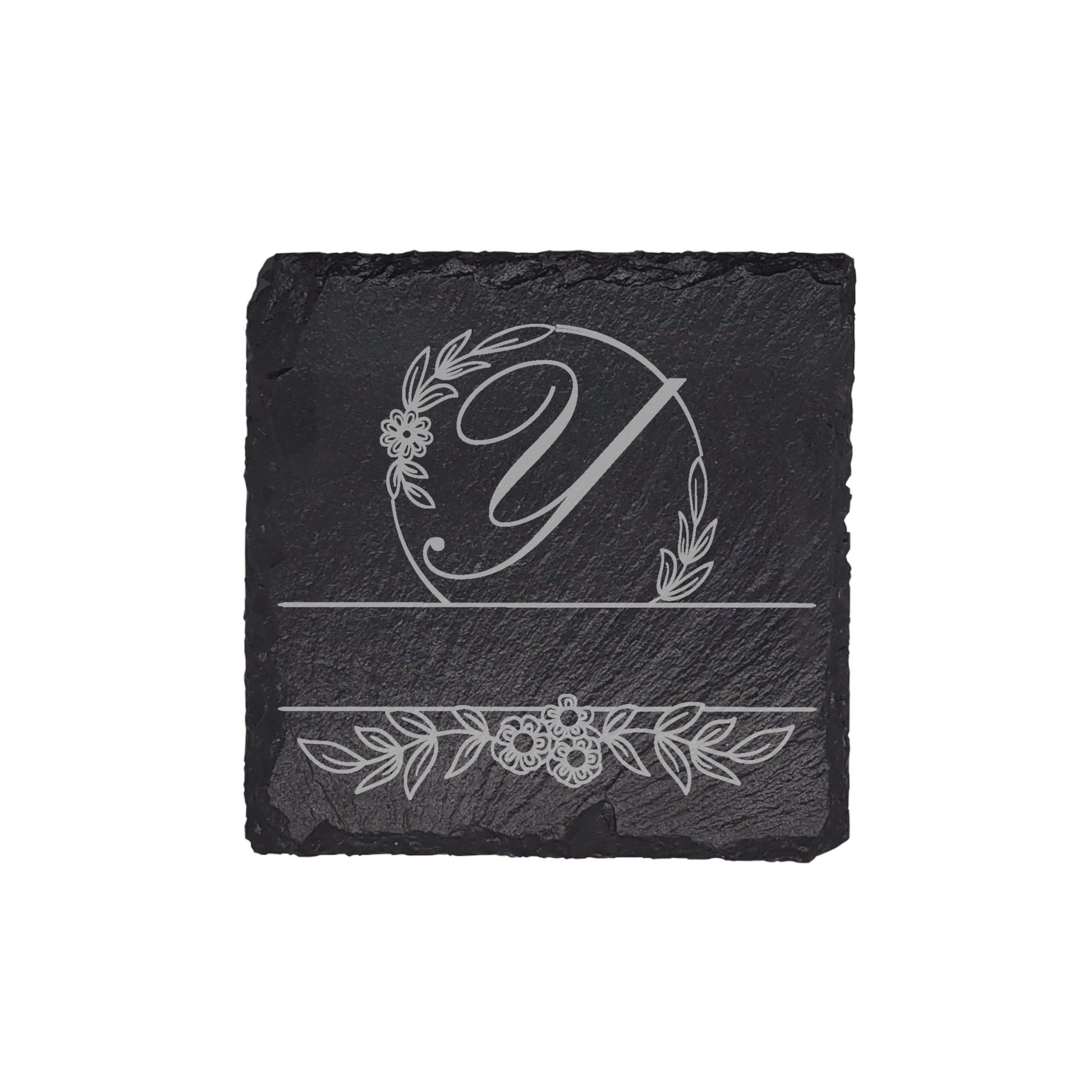 Personalized Monogram Slate Coaster (4 pcs.) Y