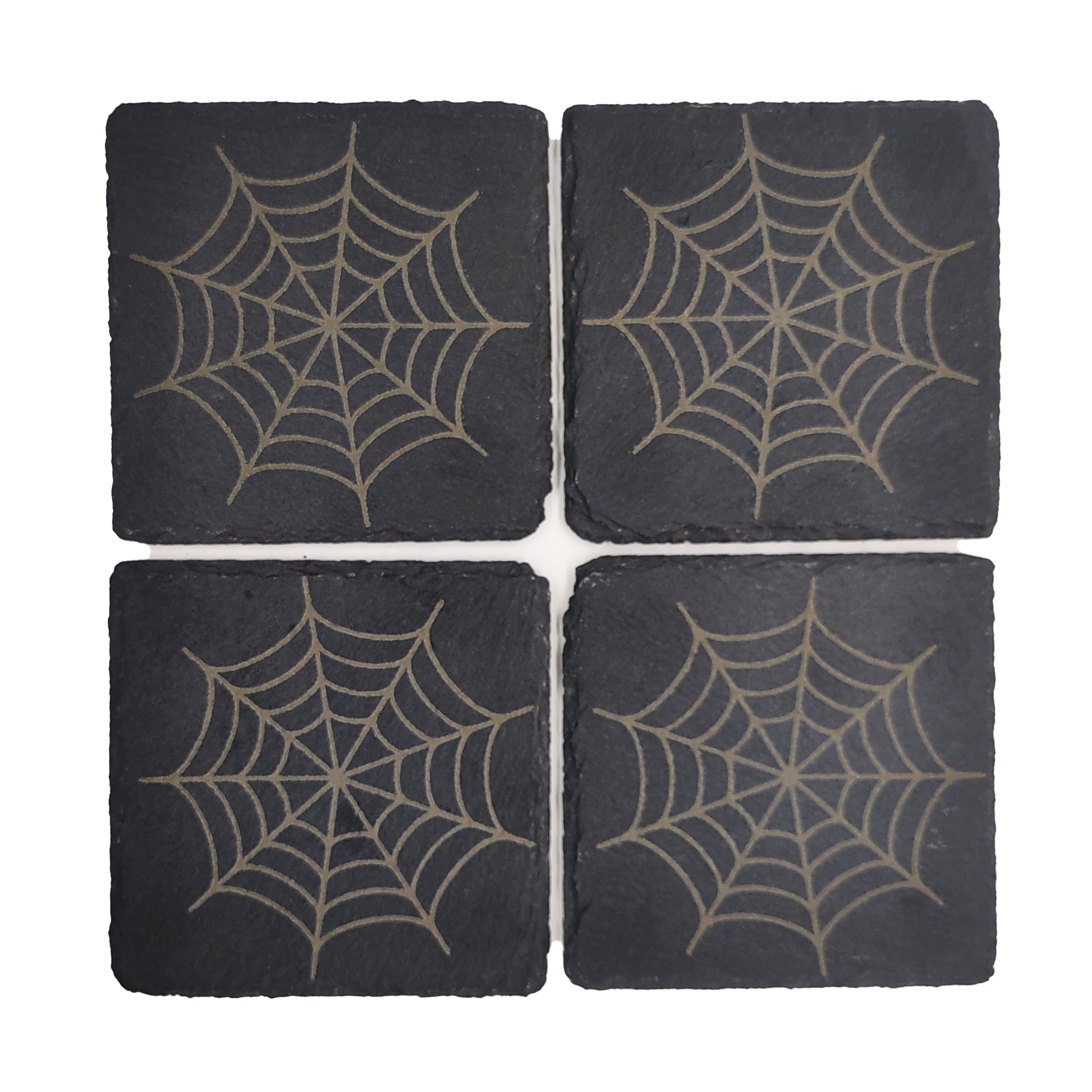 Spiderweb Slate Coasters (4 pcs.)