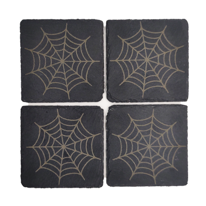 Spiderweb Slate Coasters (4 pcs.)