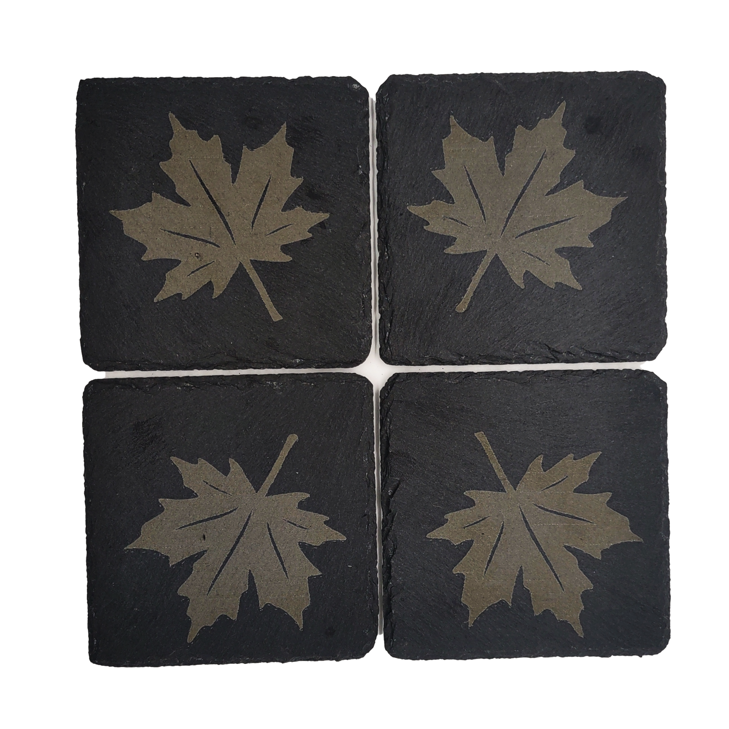 Leaf Slate Coasters (4 pcs.)